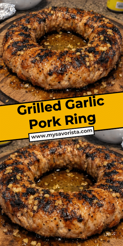 Grilled Garlic Pork Ring