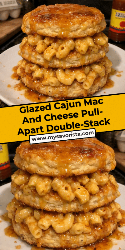 Glazed Cajun Mac And Cheese Pull-Apart Double-Stack
