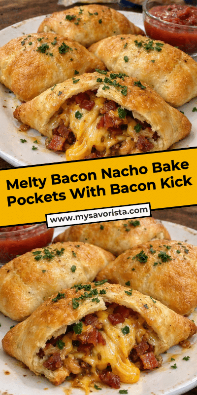 Melty Bacon Nacho Bake Pockets With Bacon Kick
