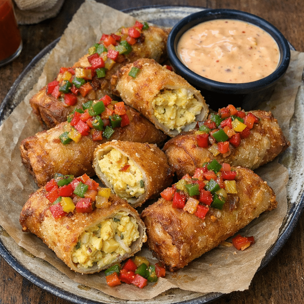 Blackened Cajun Deviled Eggs Rolls With Pepper Crunch — chef-tested restaurant-quality photo