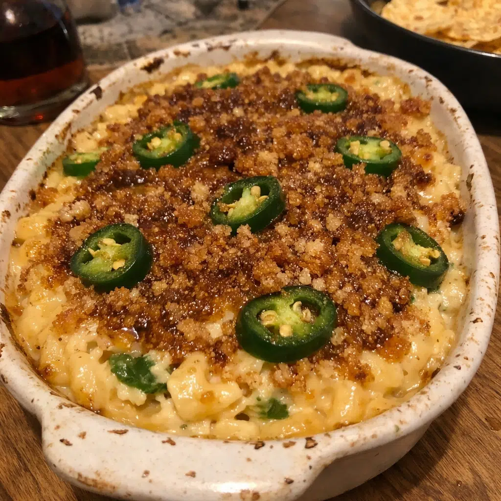 Bourbon Jalapeno Mac And Cheese Dip With Maple Crunch — chef-tested restaurant-quality photo