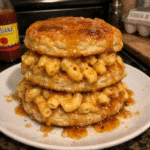 How to make Glazed Cajun Mac And Cheese Pull-Apart Double-Stack — key cooking step