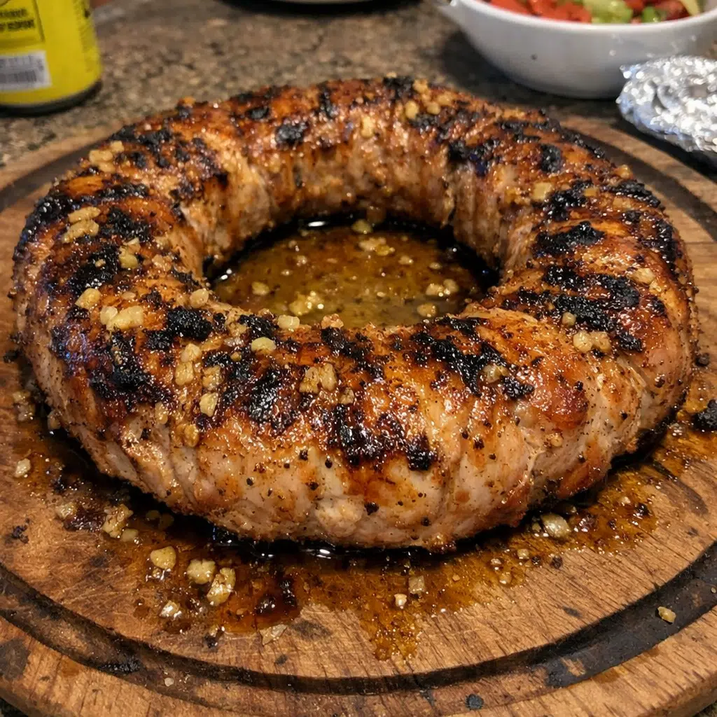 Grilled Garlic Pork Ring — chef-tested restaurant-quality photo