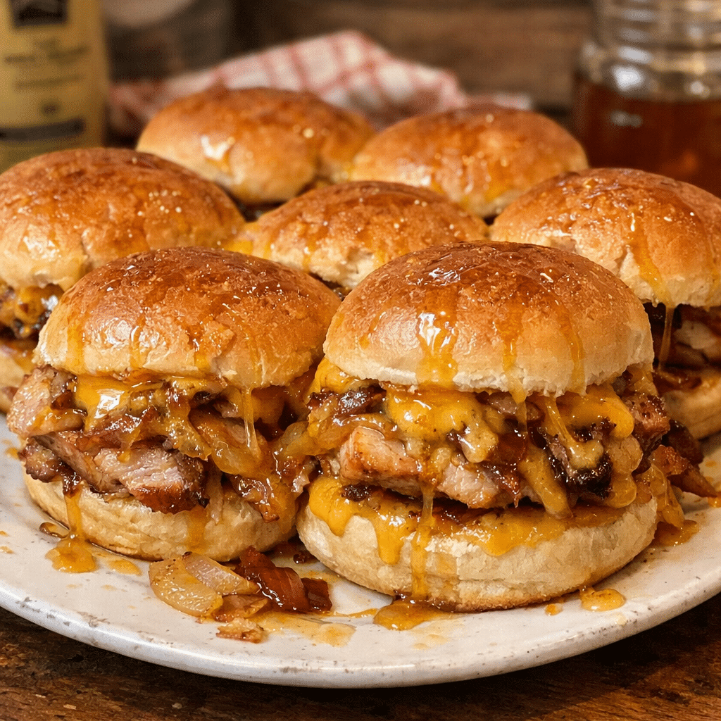 Honey Onion Pork Roast Rolls With Cheddar Kick — chef-tested restaurant-quality photo