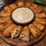 How to make Savory Jalapeno Egg Rolls Ring With Creamy Pepper Gravy — key cooking step