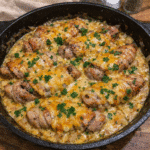 How to make Skillet Cajun Pork Twists With Cheddar Crunch — key cooking step